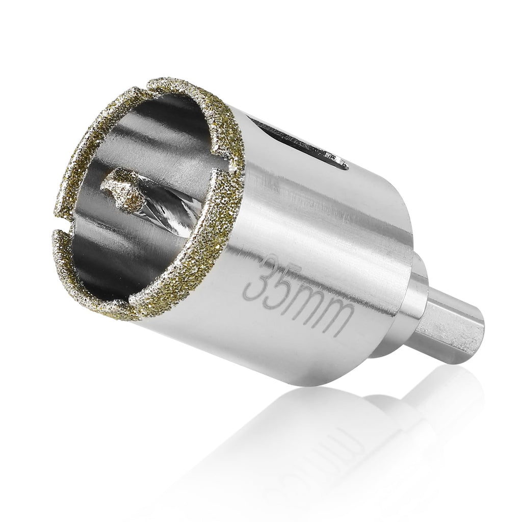 Jamiikury 1-3/8" / 35mm Diamond Glass Hole Saw with Center Drill Bit for Ceramic, Tile, Porcelain, Marble