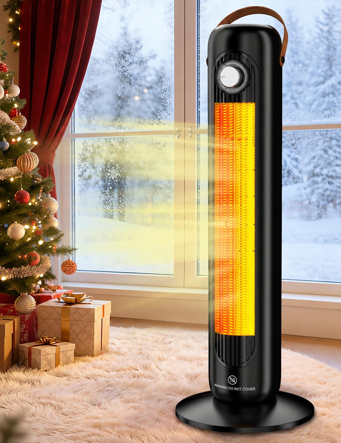 24 Inch Outdoor Heater for Patio,1500W PTC Electric Patio Heaters