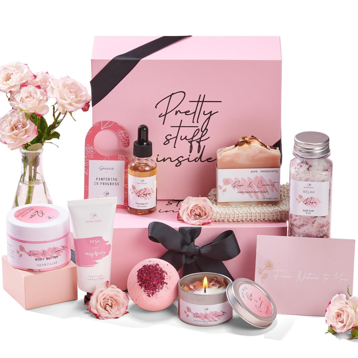 Mother's Day Gift for Mom Spa Gifts Bath Baskets Relaxing Spa Self Care Gift for Women Her Sister Wife Bridal Shower