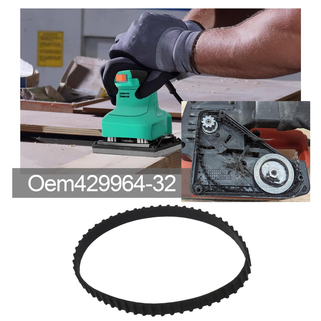 Micro Traders 2PCS Drive Belt 429964-32 Compatible with Black and Decker Sander BR300 11 Inches Length 1/5 Inch Tooth Spacing Pitch 55 Teeth