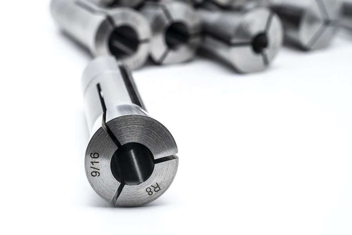 R8 Round Collet Set (11PC 1/8-3/4 x 1/16 Ths)