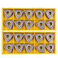 GBJ 20pcs WNMG 431 WNMG080404 Bronze Carbide Turning Inserts Lathe Carbide Inserts Cutting Tools for Machining Steel Parts/Stainless Steel (WNMG431)
