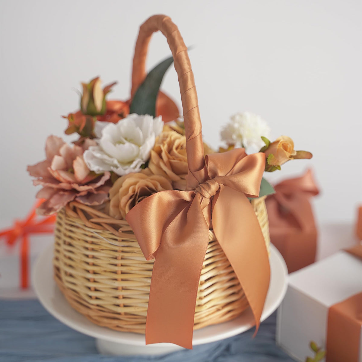 Terracotta Double-Faced Satin Fall Ribbon 1-1/2 inch x 50 Yards