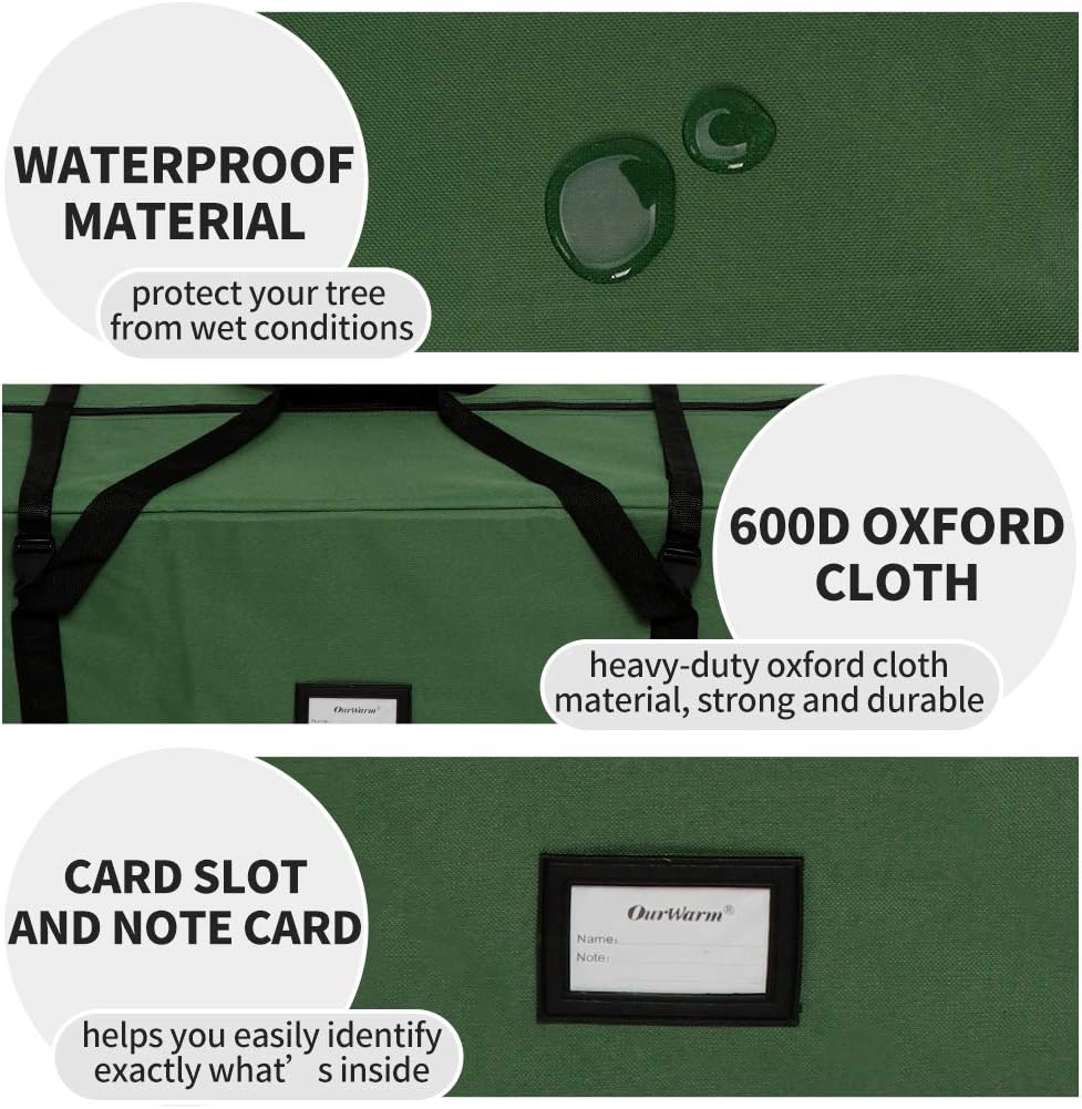 Christmas Tree Storage Bag 7.5 ft, Heavy Duty 600D Oxford Tree Storage Box