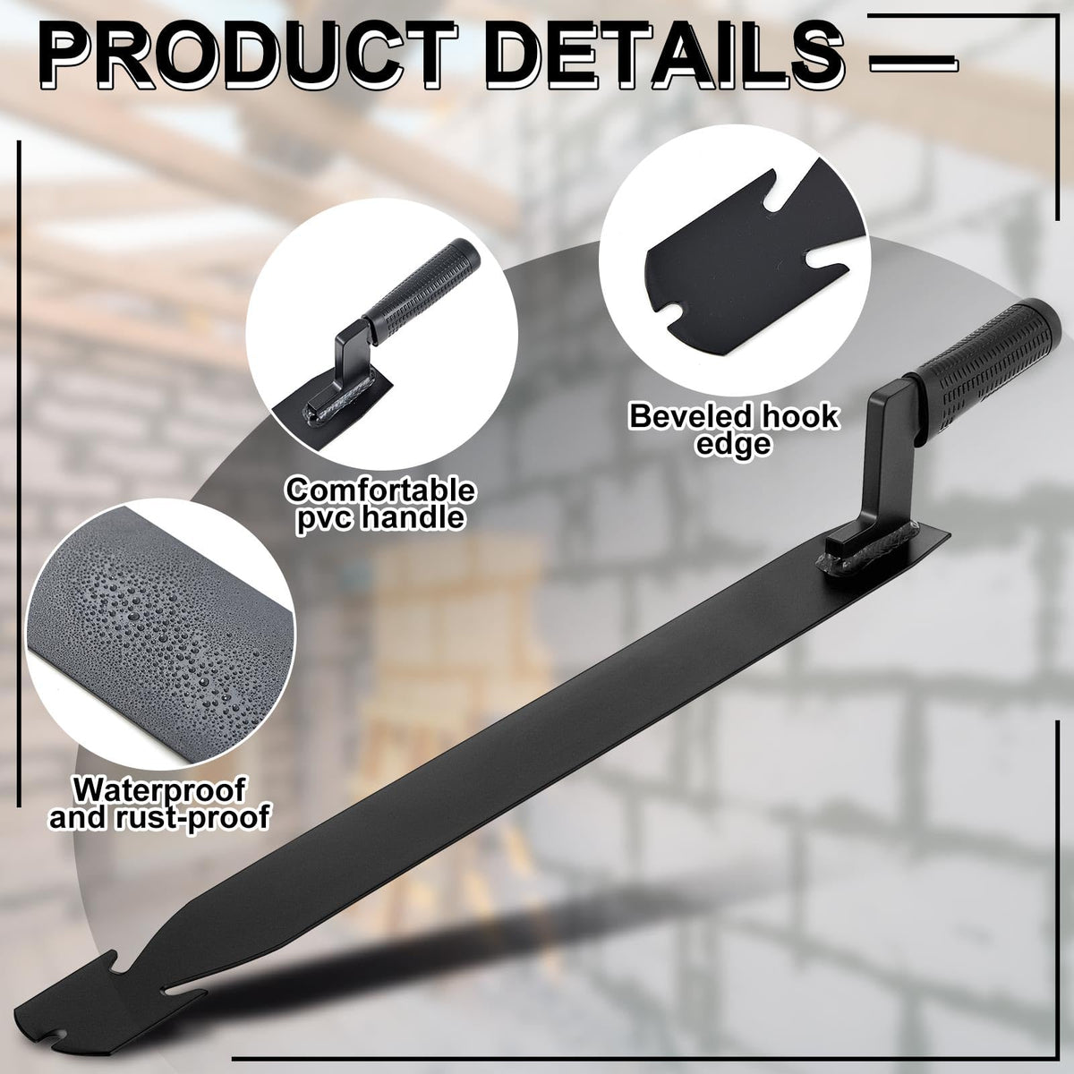 Black 23 Inch Roof Slate Ripper Shingle Nail Puller Removal Tool