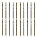 FiLwW 20Pcs 3/16" Cobalt Drill Bit Set, M35 High Speed Steel Jobber Length Drill Bit Kit for Hardened Metal, Stainless Steel, Cast Iron, Wood and Plastic
