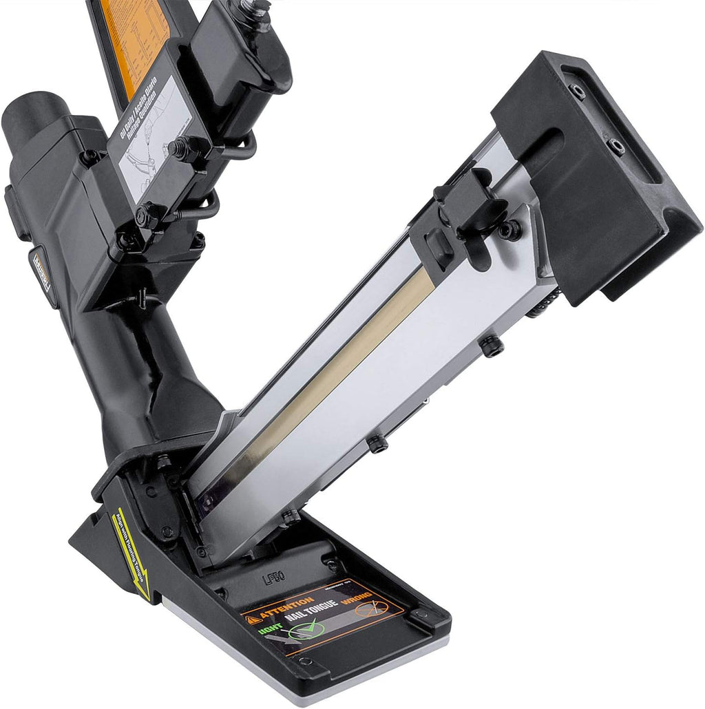 PFL618BR Pneumatic 3-in-1 15.5-Gauge and 16-Gauge 2" Flooring Nailer/Stapler with Flooring Mallet, Interchangeable