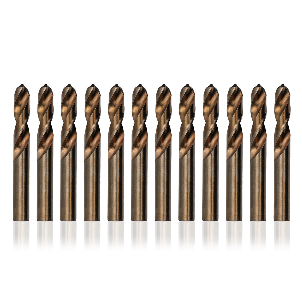 Drill America L Cobalt Heavy Duty Split Point Stub Drill Bit (Pack of 12), D/ASTCO Series