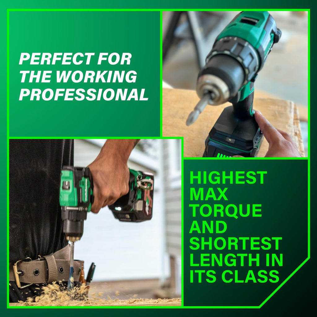 Metabo HPT 18V MultiVolt Cordless Brushless Driver Drill Kit, DS18DEX