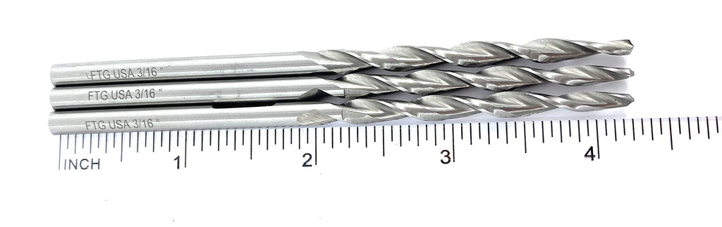 FTG USA 3 Pc #10 3/16" Replacement Tapered Drill Bit Only All Same Size Set