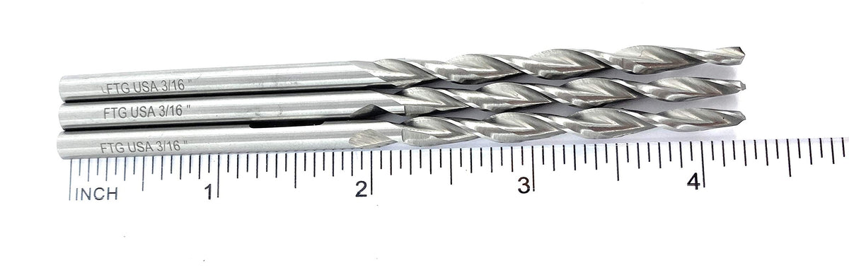 FTG USA 3 Pc #10 3/16" Replacement Tapered Drill Bit Only All Same Size Set