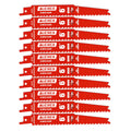 10 Pack 6 Inch 4/6 TPI Reciprocating Saw Blades for Wood and Nail-Embedded Wood Cutting, Bi-Metal Sawzall Blades for Cutting Nail and PVC Pallets etc, for Diablo Sawzall Blades DS0912BW15