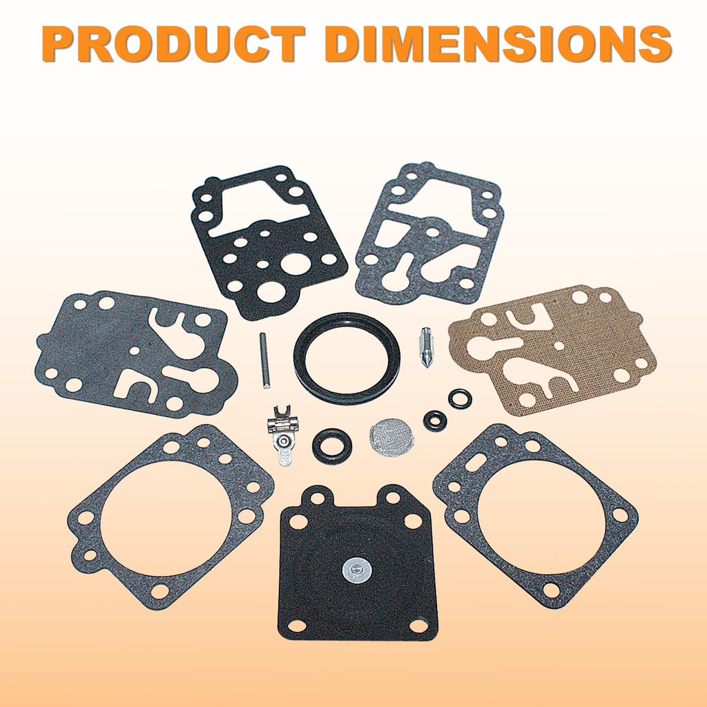 HAISHINE Carburetor Repair Kit for Honda GX25 GX35 HHB25 HHH25 Engine fit ECHO SRM260 SRM2601 SRM261 SRM2400 330 for Walbro K10-WYB K10-WYJ Carburetor Rebuild Gasket Kit