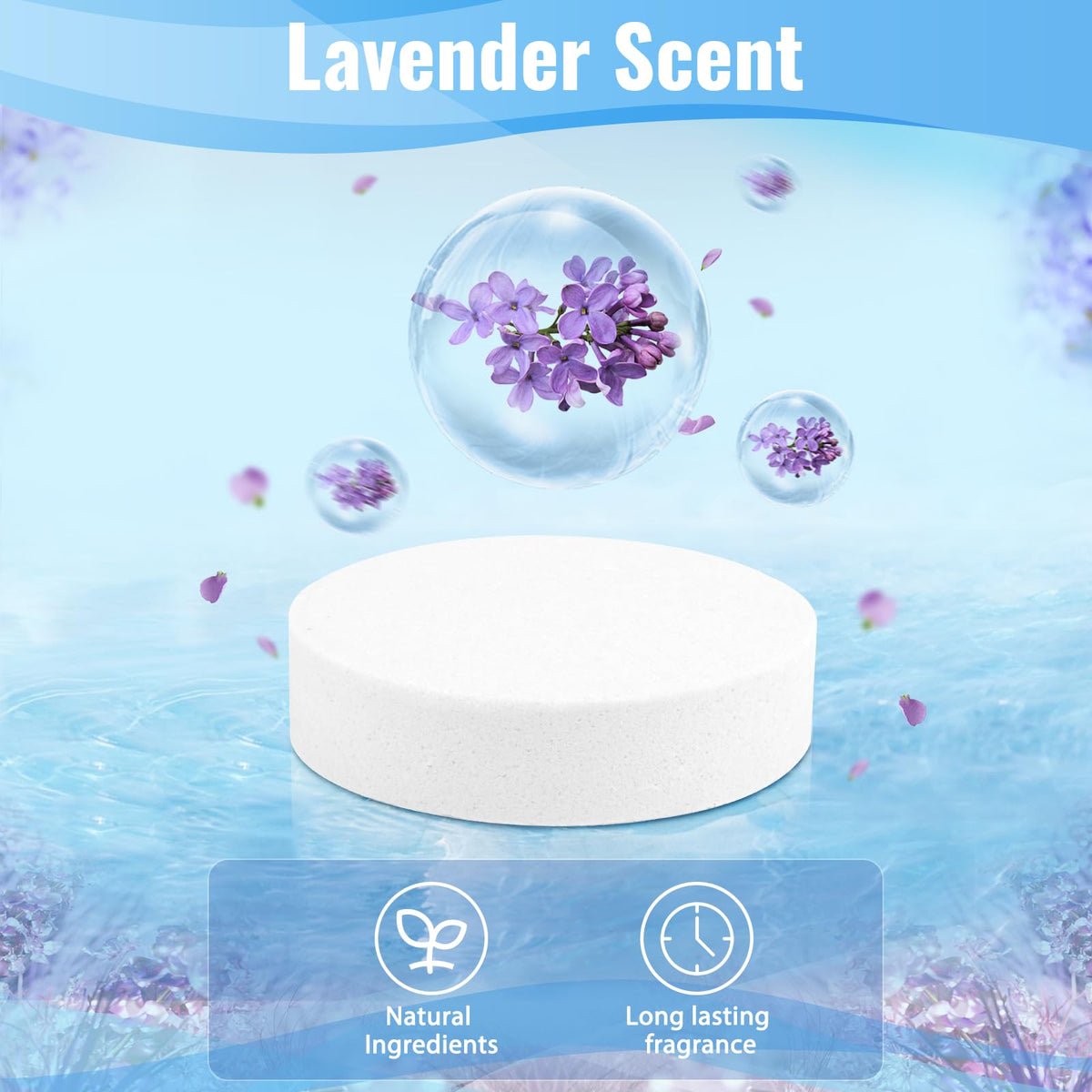 Lavender Shower Steamers, 15-Pack Shower Bombs for Women