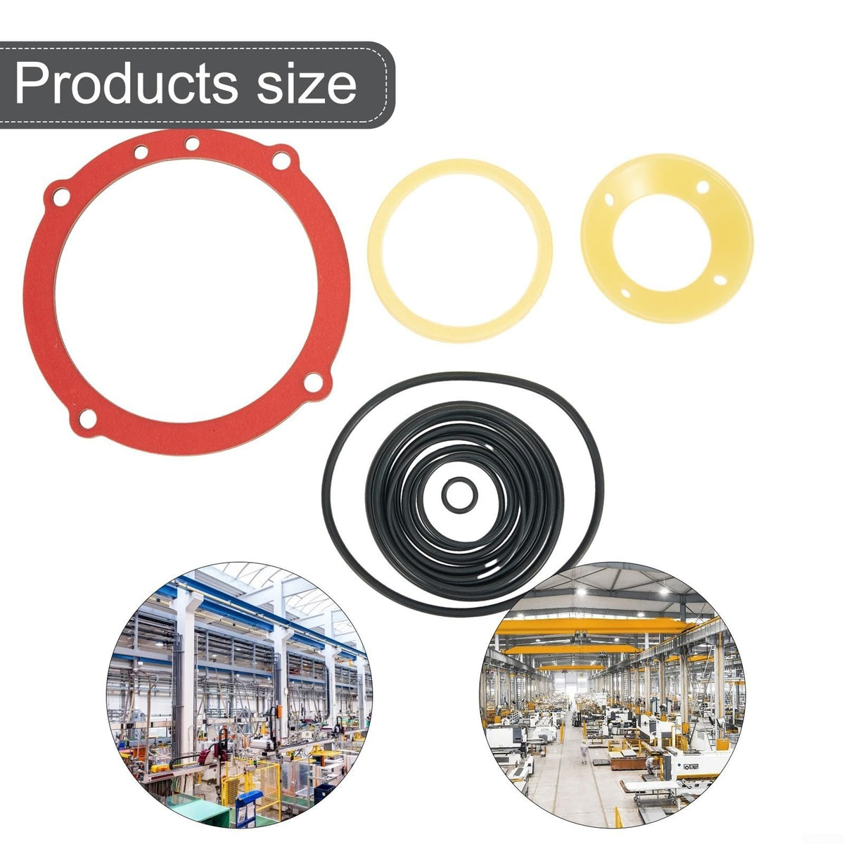 O-Ring Rebuild Kit for Paslode F350S, F250S, Frame Nailers, Including 402011 Cylinder Seal, 501001 Cover Gasket, 500407 Main Valve Spring and Sleeve Seal with Random Color