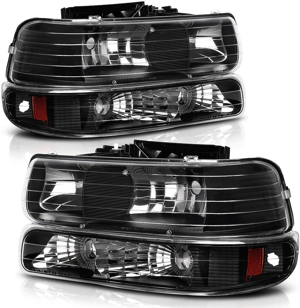 AUTOSAVER88 Headlight Assembly Compatible with 1999-2002 Chevy Silverado