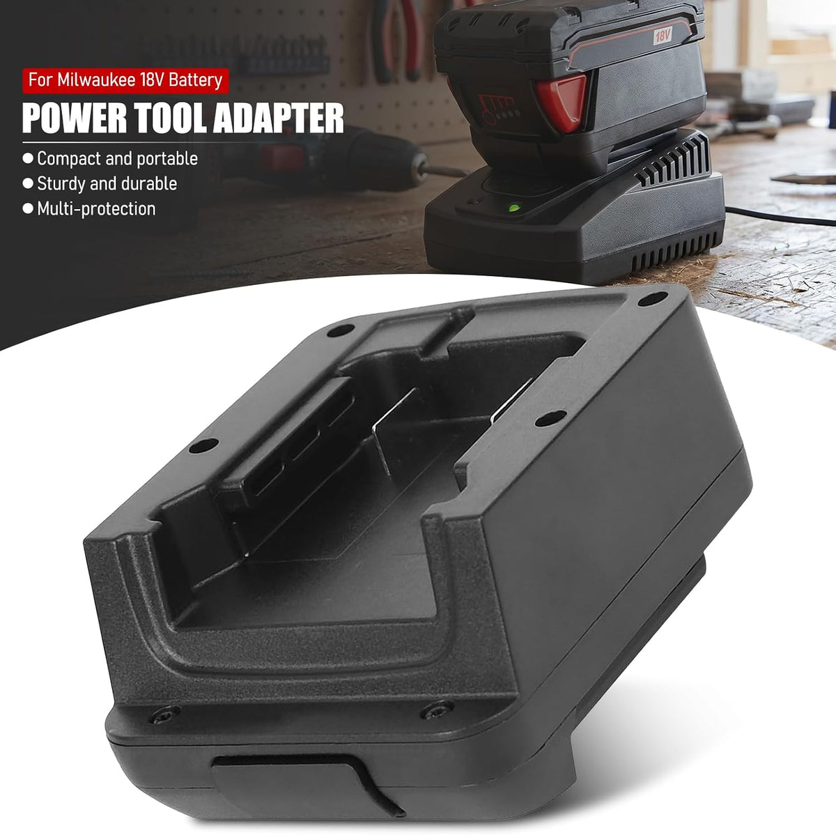 Power Tool Adapter for 18V Li Ion Battery Convert to Bosch with Charging