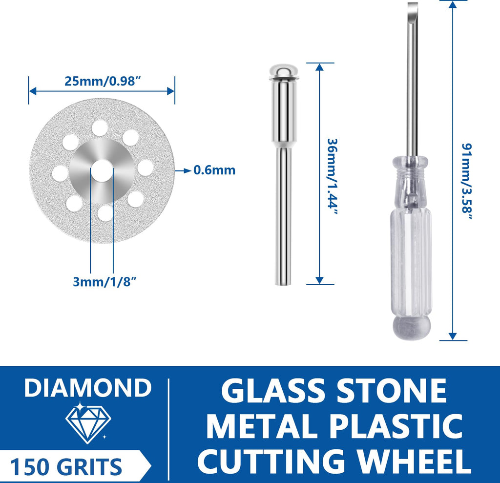 shengbenhao 25mm 20Pcs Diamond Cutting Wheel 545 for Dremel Rotary Tool