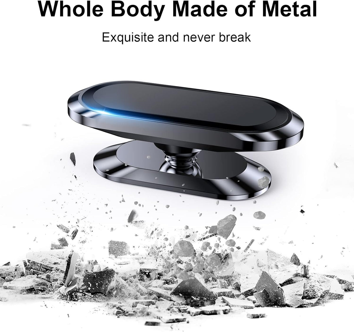 【2-Pack】 Magnetic Phone Holder for Car Dash【Strong Magnet】 Magnetic Car Phone Holder Mount 【4 Plate】 Phone Holders