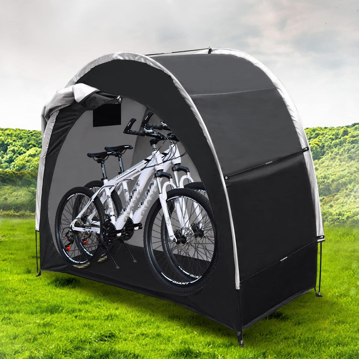 Bike Storage Tent Shed, Outdoor Portable Cover for Bike, Lawn Mower & Garden Tools Bike Shelter, Heavy Duty