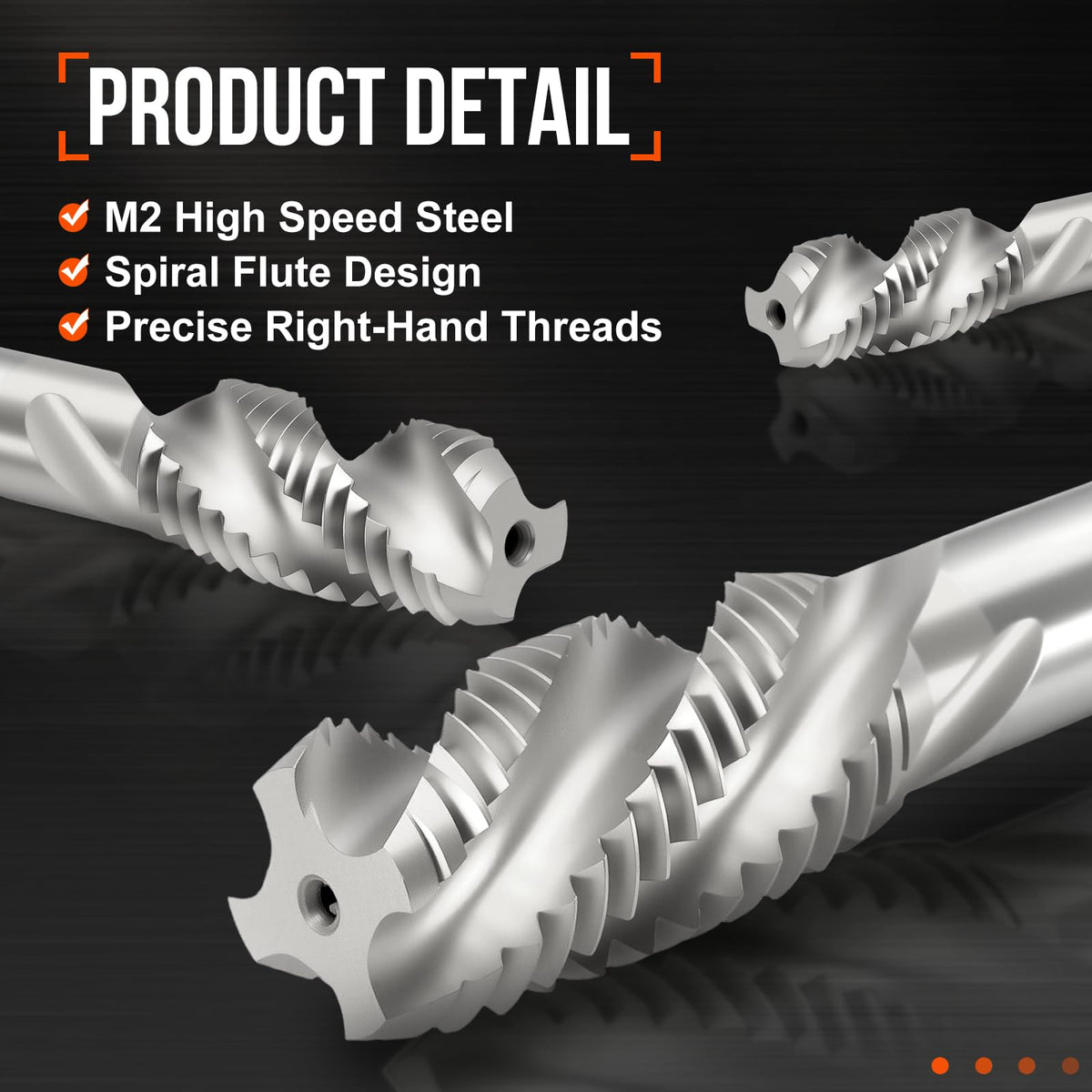 Workkyma M24 x 3 Spiral Flute Thread Tap M2 High Speed Steel Polished