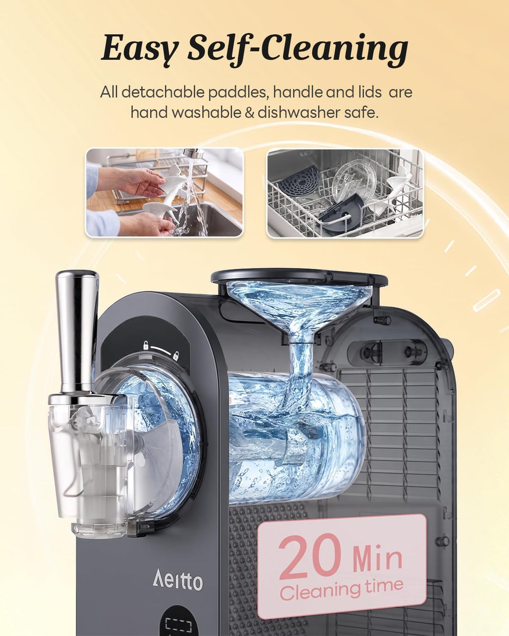 Ice Cream Maker & Slushie Machine Soft Serve Ice Cream Machine 7 Presets