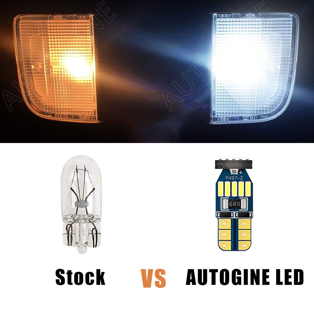 AUTOGINE White LED Interior Lights Kit for Honda Odyssey 2011 2012 2013 2014 2015 2016 2017 Super Bright 6000K Interior LED Light Bulb Package + Install Tool