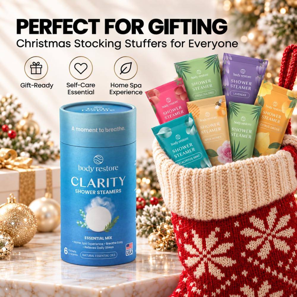 Shower Steamers Aromatherapy, Gifts for Men, Clarity 6 Pack