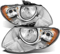 ACANII - For 2005-2007 Chrysler Town & Country 119" Wheel Base Chrome Headlights Headlamps Replacement Driver+Passenger