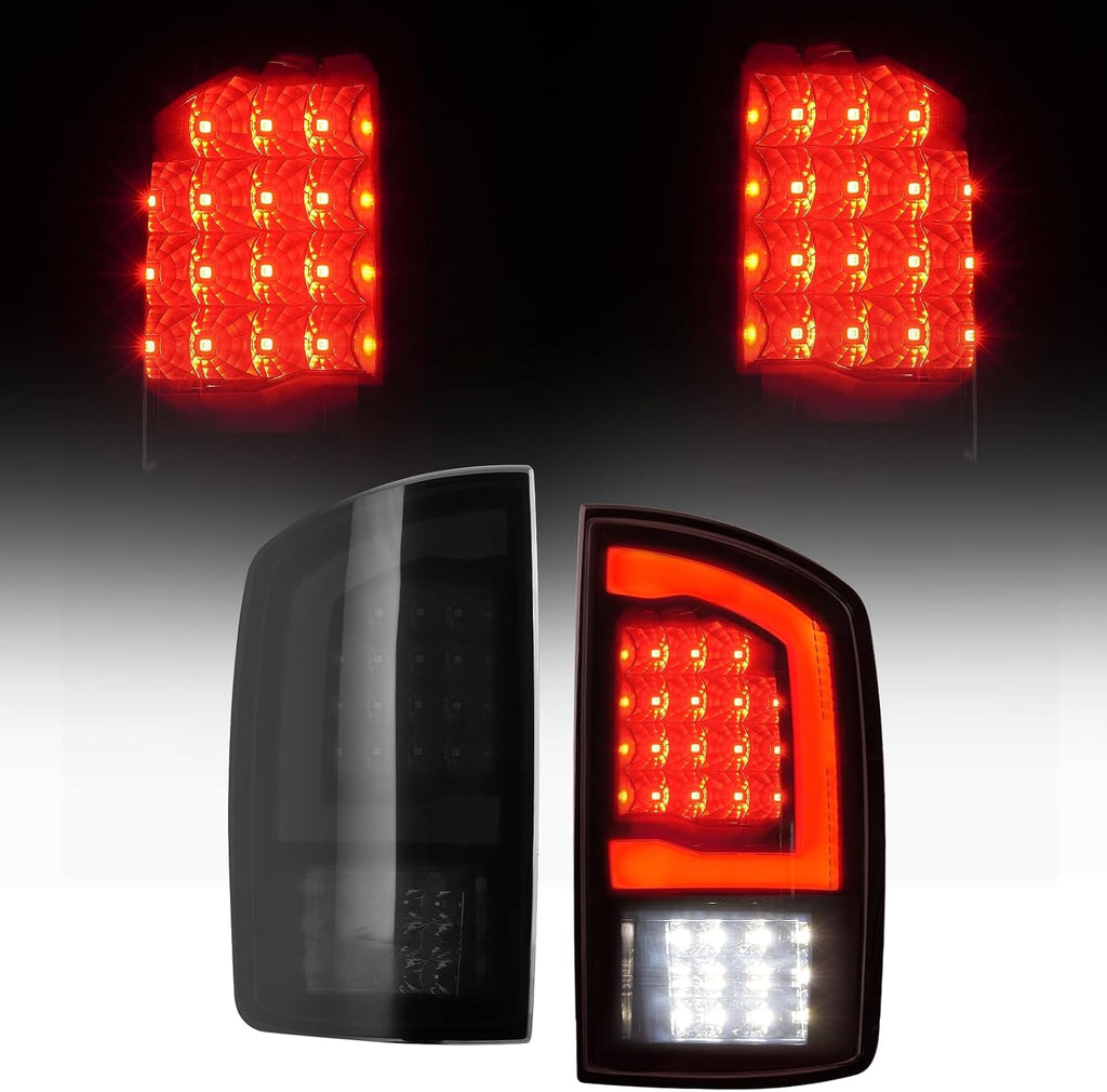 WonVon LED Taillights Assembly Compatible for 2002-2006 Dodge Ram