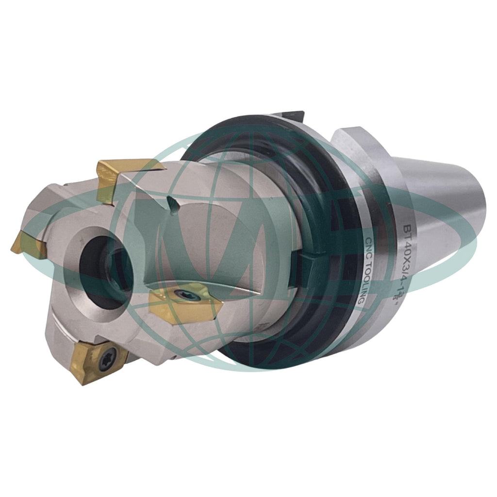 CME 2" 90° Indexable Face Mill w/ BT40 Arbor, APKT1604 Inserts Included, 4 Flutes