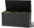 Oudoor Storage Deck Boxes Waterproof, Waterproof and UV Resistant Outdoor Storage Box Lockable Lid for Delivery Box