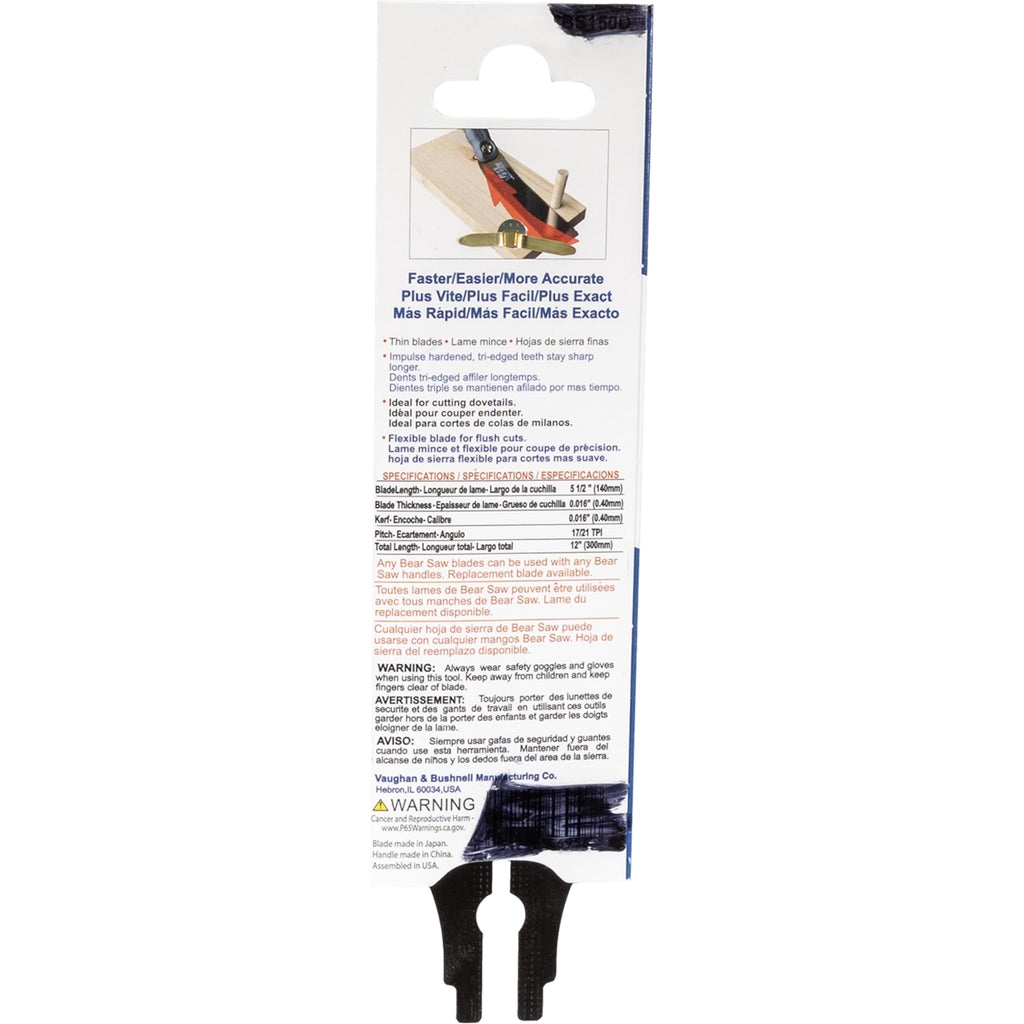 Vaughan Bear Saw Replacement Blade, 5-1/2 Inch, Japanese Pull Saw