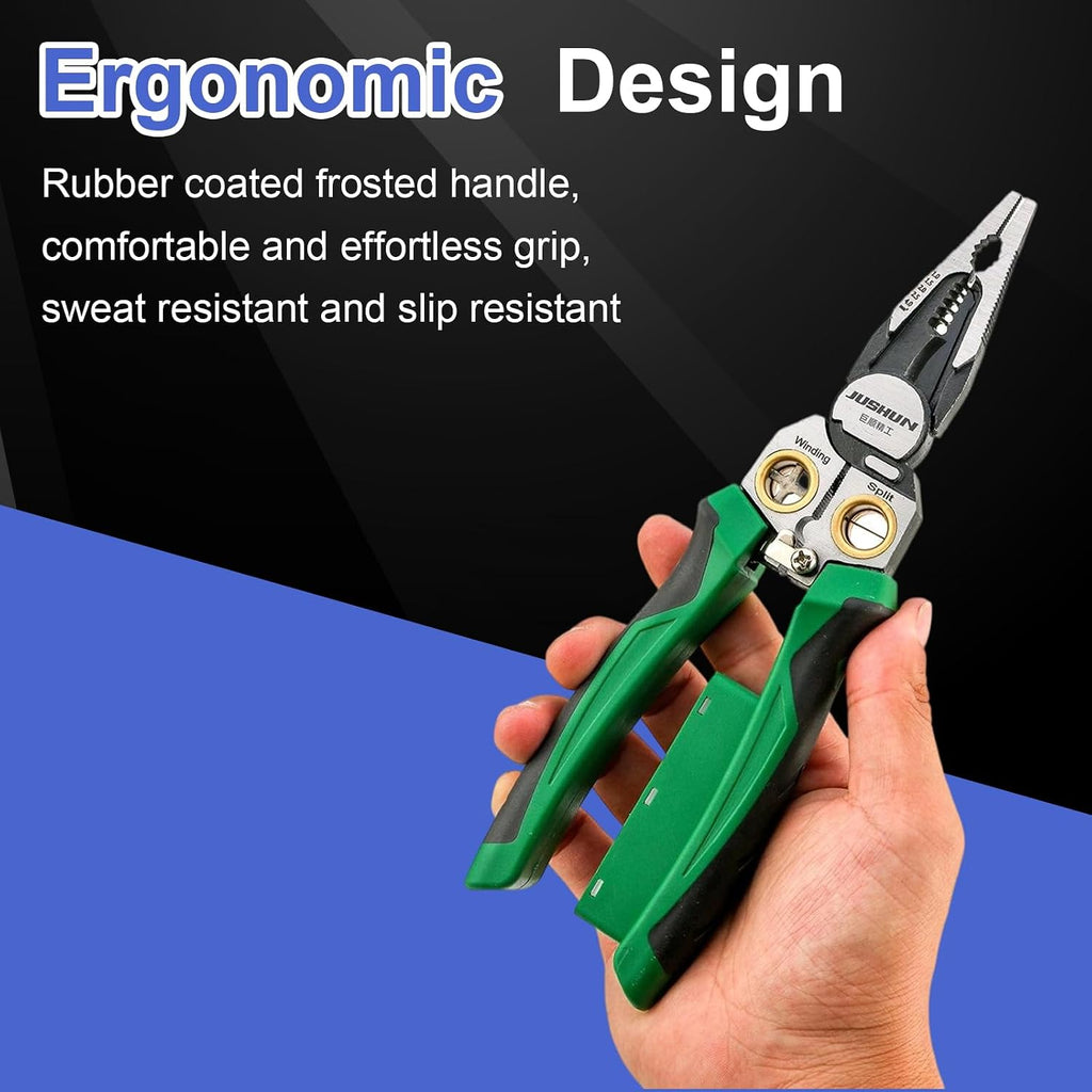 2026 New 8 in 1 Wire Stripper with Voltage Tester, Wire Stripping Tool for Heavy Duty 12-220V AC/DC Tester