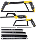 DOWELL Hacksaw Set, 3 Pcs Hack Saws for Metal, 12",10",6" & 8 Extra Blades