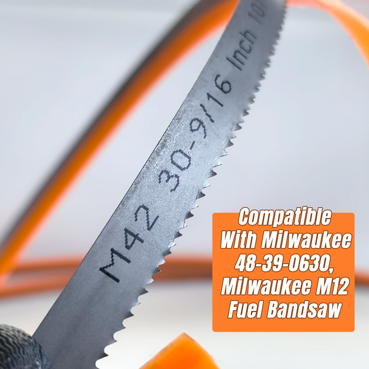 Portable Band Saw Blades for Milwaukee M12 Fuel Bandsaw, 30-9/16" x 1/2" x 0.02", Bandsaw Blades for Metal Cutting, 18 TPI, Bi-Metal M42, 3 Pack