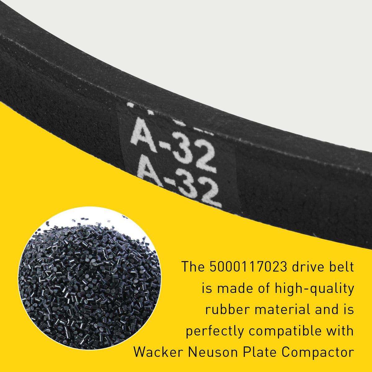 Sxkxm 5000117023 Drive Belt Compatible with Wacker Neuson VP1340 VP1550 VP2050 Plate Compactor, Replacement for Wacker Neuson Part