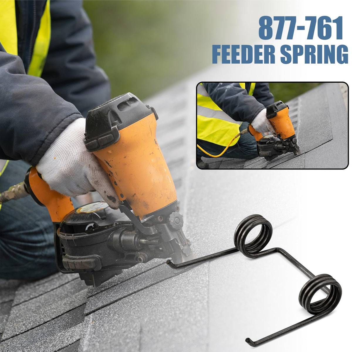Hicarer 40 Pcs 877-761 Nailer Feeder Springs for Coil Roofing Nailer