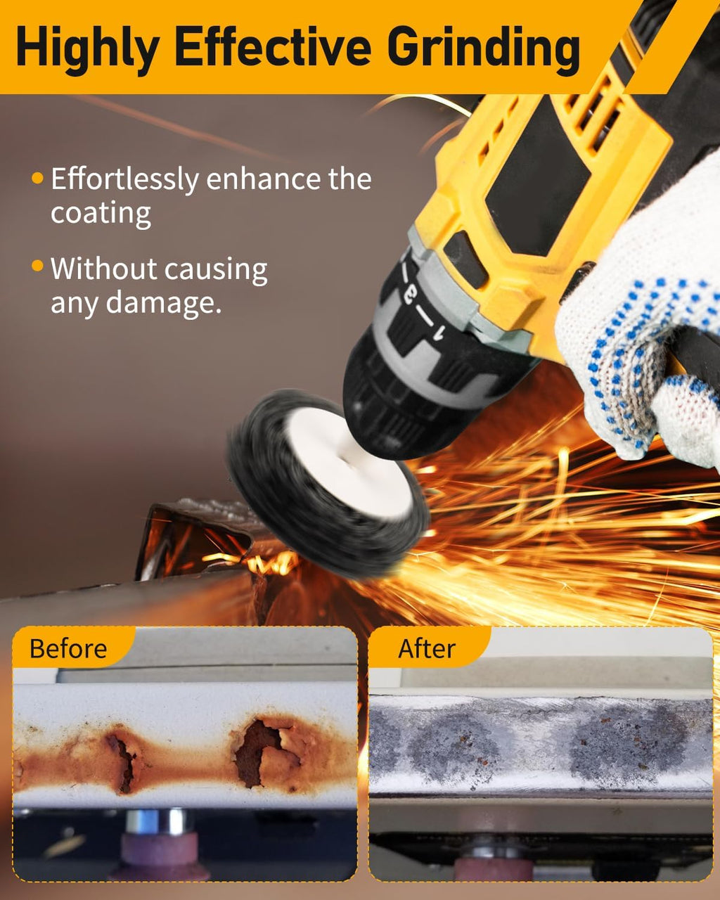 ZORUNNA 2" Quick Change Easy Strip Discs with 1/4" Hex Shank, Paint Stripper Wheel for Removing Paint, Cleans Welds Rust Removal. (5)