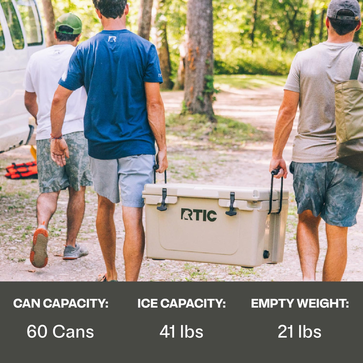 45 QT Ultra-Tough Hard Cooler | Portable Hard Ice Chest Box for Beach, Drinks, Camping, Picnic, Fishing, Boat and