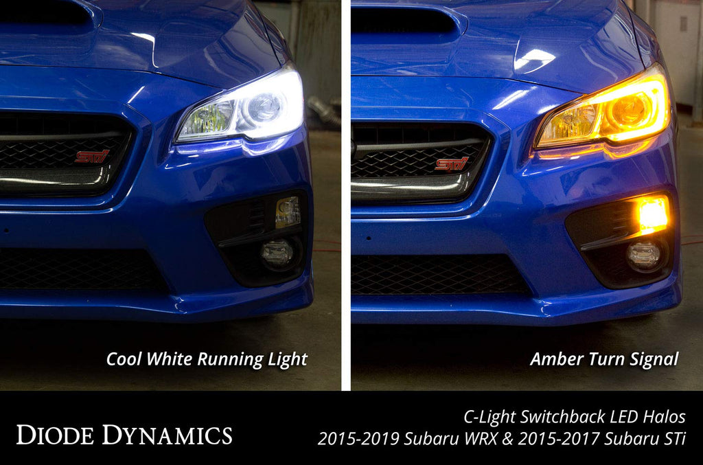 Diode Dynamics Switchback White+Signal C-Light DRL LED Halo compatible with Subaru WRX/STi 2015-2021 Headlight (USDM)
