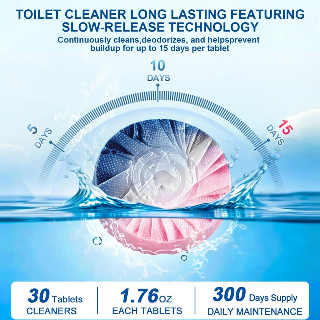 Auto Toilet Bowl Cleaner Tablets 24 Pack Dual Scent Tank Cleaner Tablets