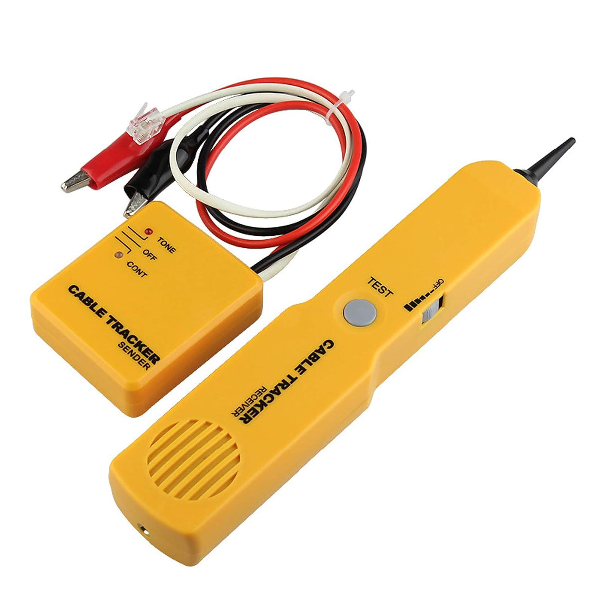 Electrical Wire Tracer Circuit Tester w/Tone Generator & Probe Kit w/Clips | w/RJ11 Plug, Cable Signal Locator