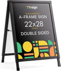 22x28 A-Frame Sign - Black Metal Snap Frame Outdoor Sidewalk Sign