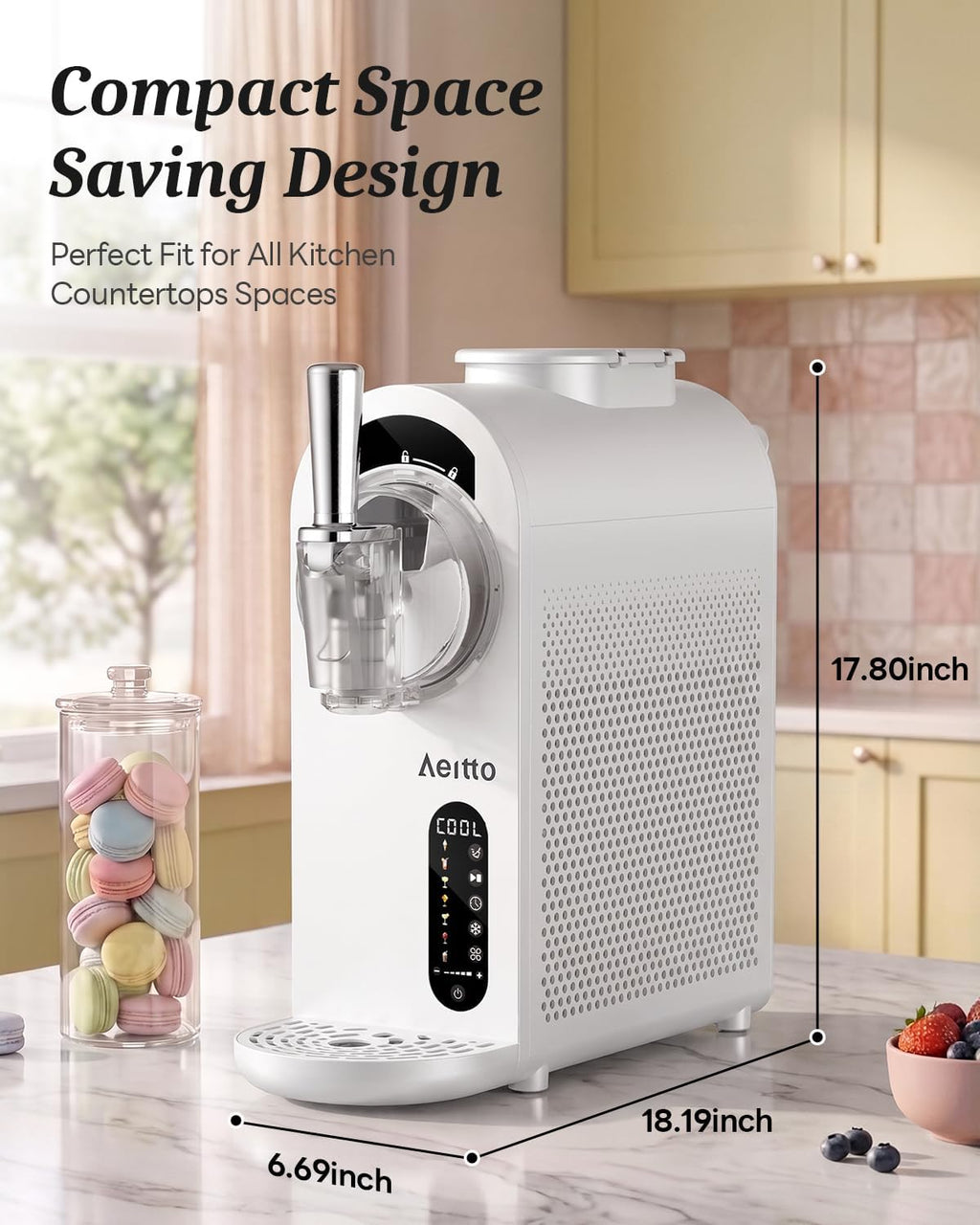 Ice Cream Maker & Slushie Machine Soft Serve Ice Cream Machine 7 Presets