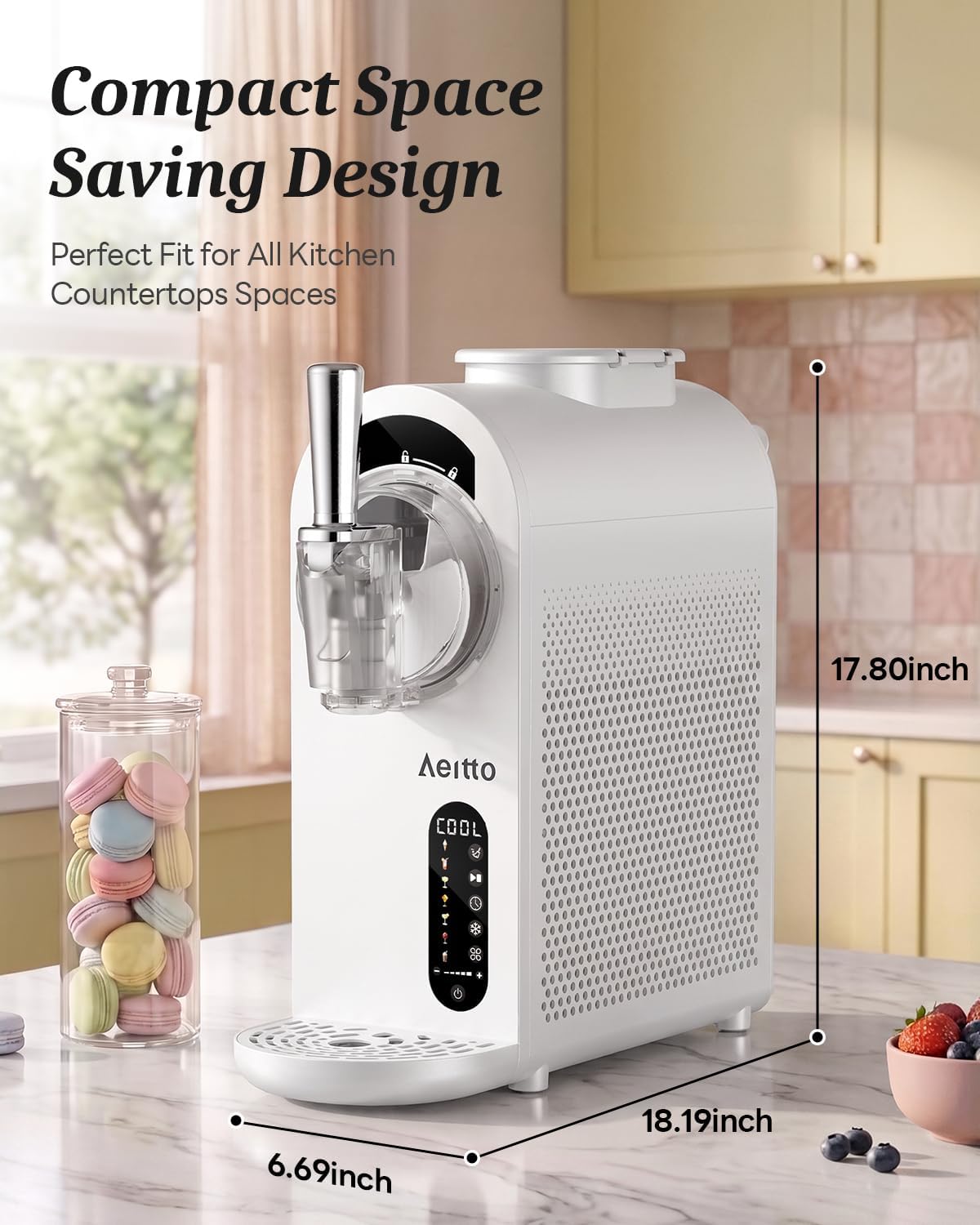 Ice Cream Maker & Slushie Machine Soft Serve Ice Cream Machine 7 Presets