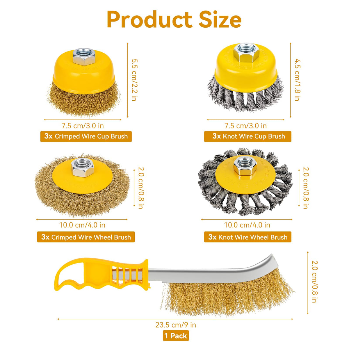GRENTOOL Wire Wheel Brush for Angle Grinder 12Pack for 4-1/2" Angle Grinder
