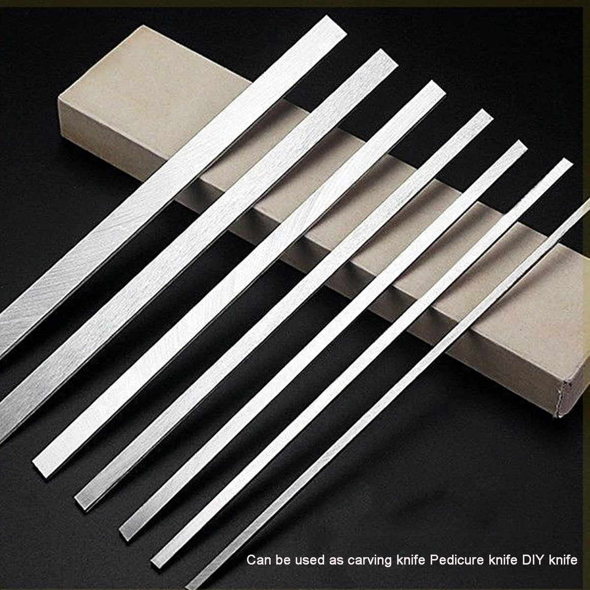 Coavoo HSS Lathe Tool Bits Bar 10mm x 12mm x 200mm High Speed Steel Square Rectangular Fly Cutter Mill Blank Lathe Turning Tool Blanks, 2 Pcs for Craft Knife Cutting and Making