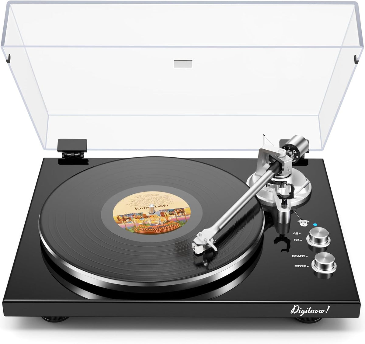 Belt Drive Turntable for Vinyl Record Player and Bluetooth Output | Built-in Phono Preamp,USB Digital Output,Magnetic
