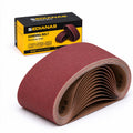 3 x 18" Sanding Belt Pack,12 Pcs(4 Each of 60 80 120 Grits) Aluminum Oxide